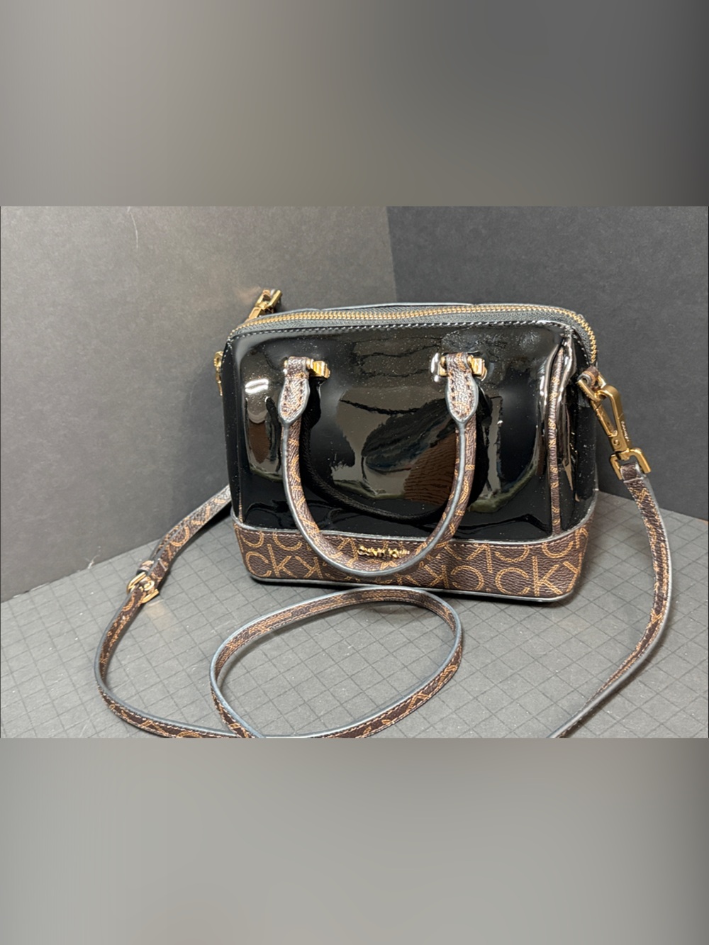 Calvin Klein Black Leather Tassel Backpack